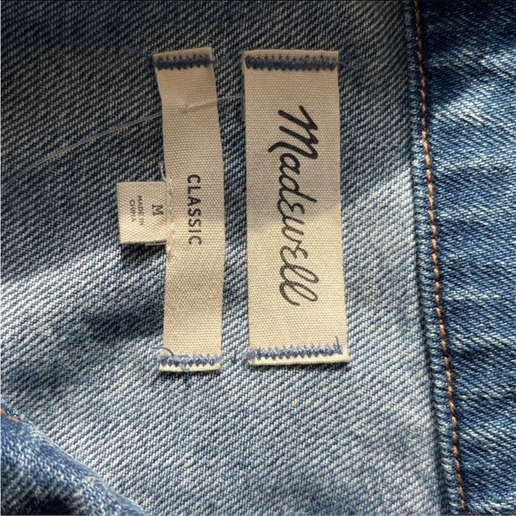 Madewell Women's Classic Jean Jacket Medium Blue Denim Button-Up Casual - Picture 7 of 9